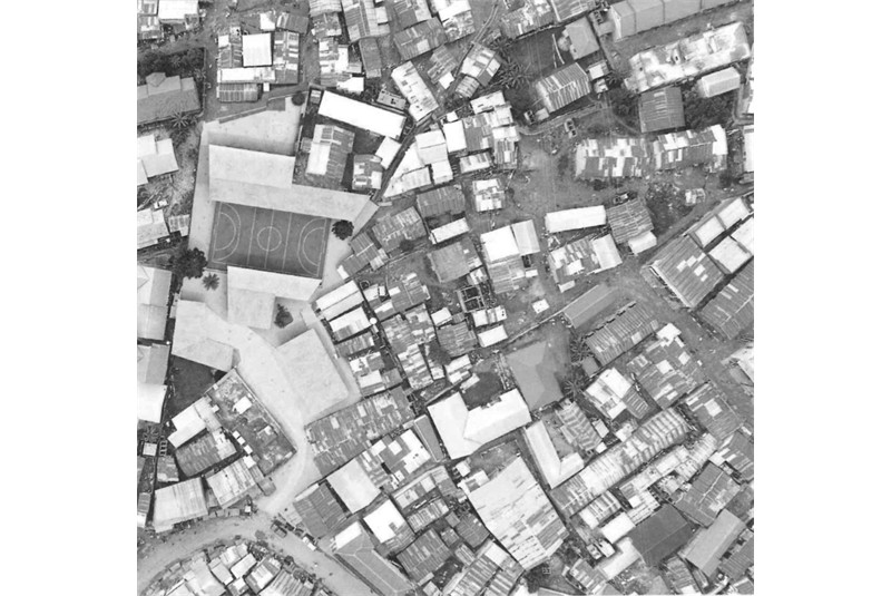 Fig. 9
Francis Ker&egrave; - proposta per
un playground, comunit&agrave;
Kamwokya a Kampala, Uganda.
(Di Meuser e Dalbai 2021, Herrel
2001).