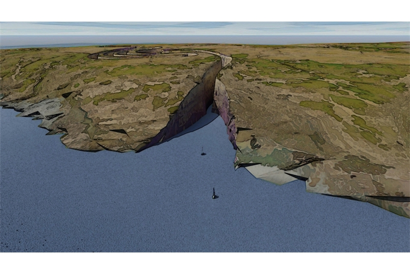 Fig. 2
Elio Garis, porta Pax, acquerello,
Lampedusa, 2023.