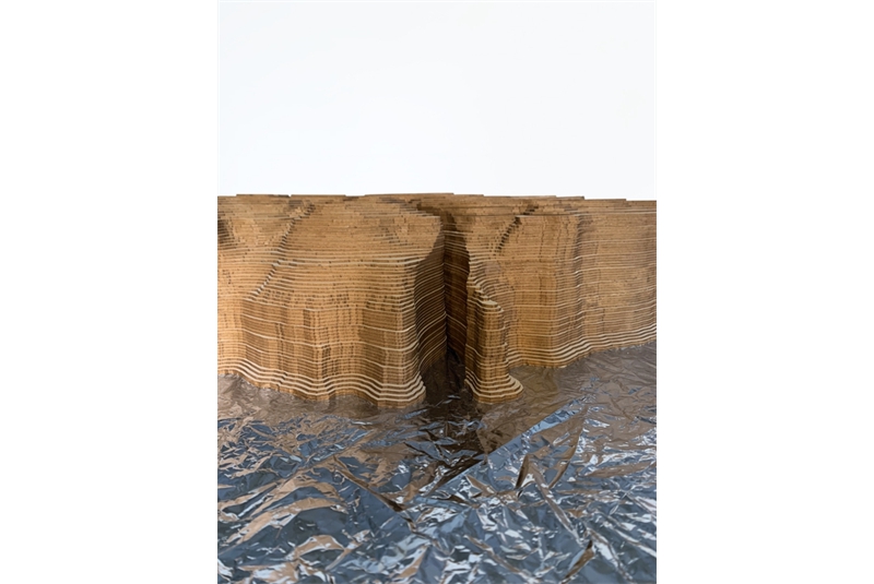 Fig. 6
Thomas Pepino, porta Pax, modello
in cartone vegetale, Lampedusa,
2023.