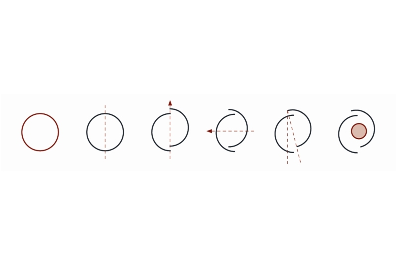 Fig. 3
Diagrammi che illustrano la genesi
formale del progetto.