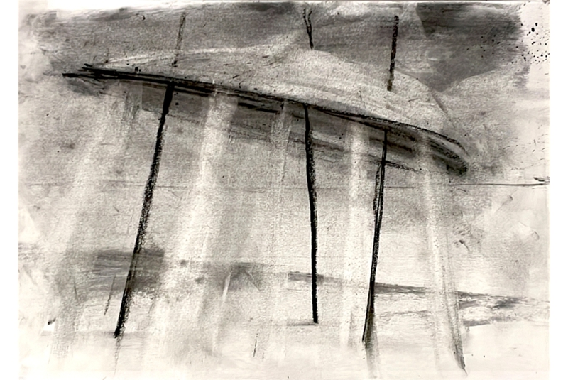 Fig. 6
Imaginative environmental study
of the Shell - Living Work: charcoal
on paper. Fig. 6
Imaginative environmental study
of the Shell - Living Work: charcoal
on paper.