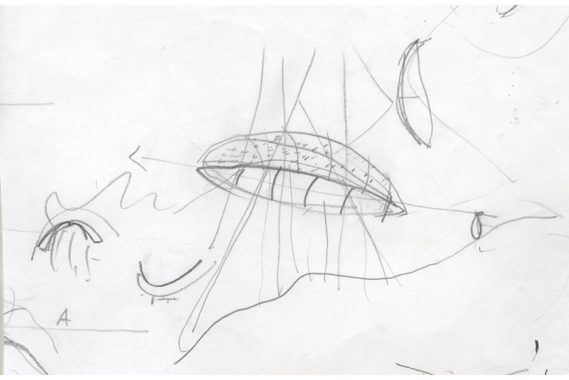 Fig. 18
Study sketches of the light element:
graphite on paper. Fig. 18
Study sketches of the light element:
graphite on paper.