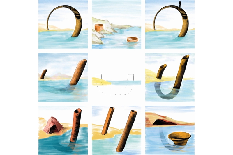 Fig. 4 Preparatory sketch by Nicola Facchini. Fig. 4 Preparatory sketch by Nicola Facchini.