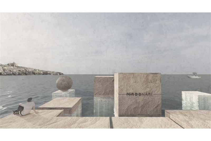 Fig. 6
View of the Monument-memorial
towards the sea.