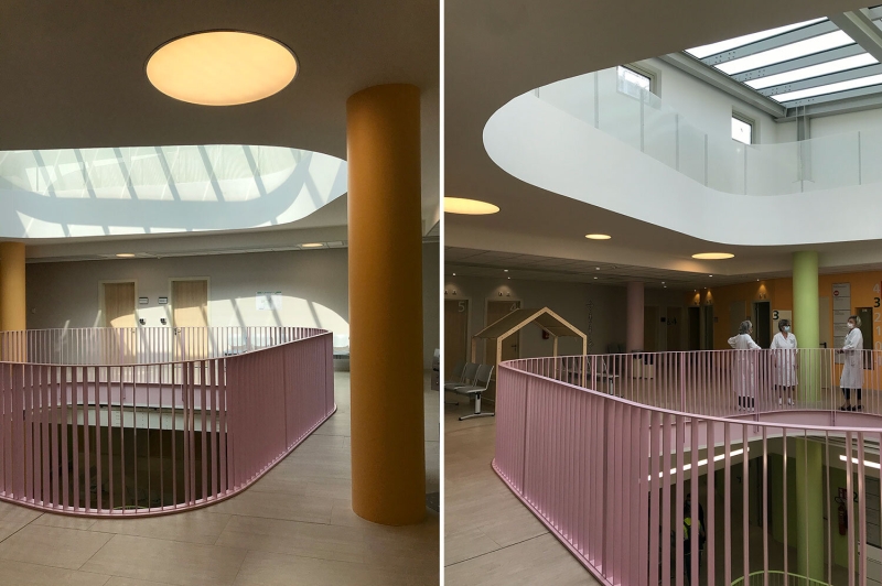 Fig. 14 Studio Lenzi & Associati, ZPZ Partners, Casa della Salute G.P. Vecchi, Modena, 2020. Vista interna. Fig. 14 Studio Lenzi & Associati, ZPZ Partners, Casa della Salute G.P. Vecchi, Modena, 2020. Vista interna.