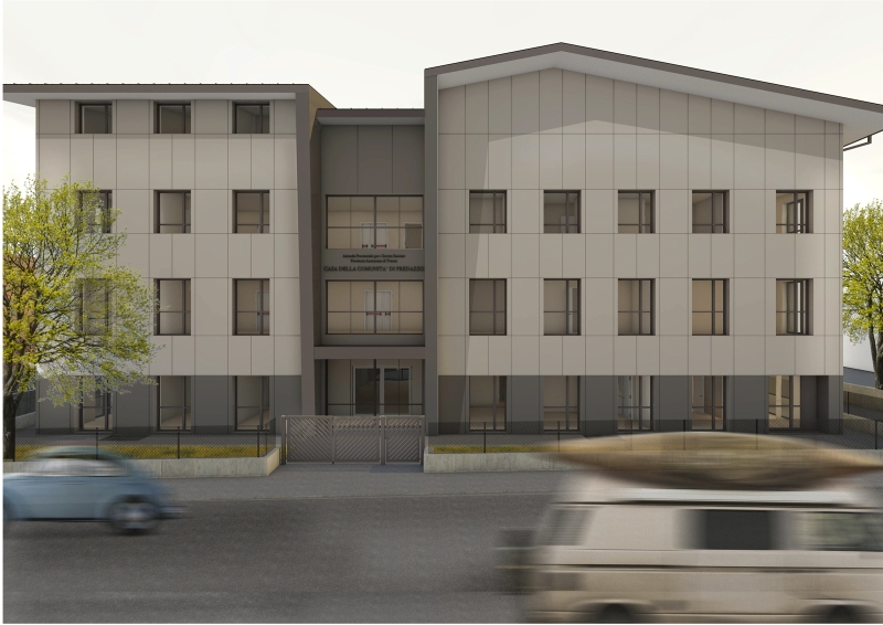 Fig. 25
Weber + Winterle, Progetto Casa della Comunità di Predazzo, Trento, 2023. Renderizzazione del fronte. Fig. 25
Weber + Winterle, Progetto Casa della Comunità di Predazzo, Trento, 2023. Renderizzazione del fronte.