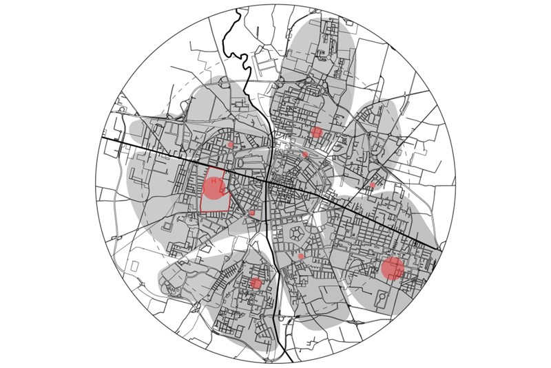Fig. 8
Analytical Criterion 1: Endowment and distribution systematicness of Community Health Centers at the territorial and urban scale.
&copy;UALab, UNIPR Research