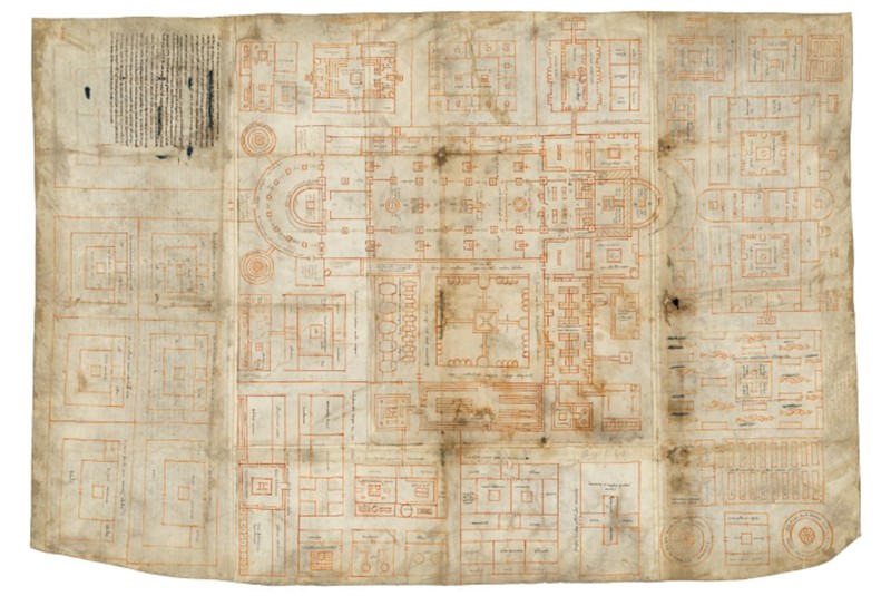 Fig. 1
Planimetria dell’abbazia di San Gallo, IX secolo, Cod. Sang. 1092.