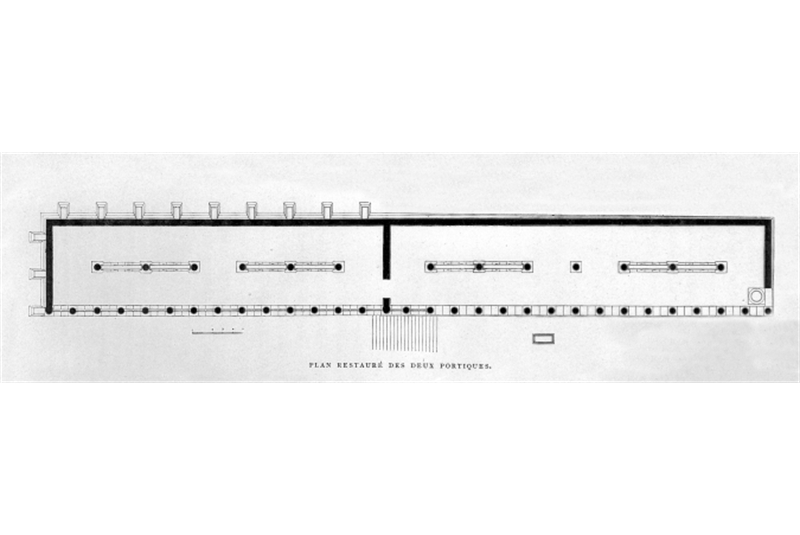 Fig. 5 - Pianta dell'Abaton di Epidauro, IV secolo a.C. / Plan of the Abaton of Epidaurus, 4th century BC