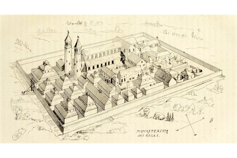 Fig. 20 - Abbazia di Cluny, Francia, 1157. Ricostruzione / Cluny Abbey, France, 1157. Reconstruction.