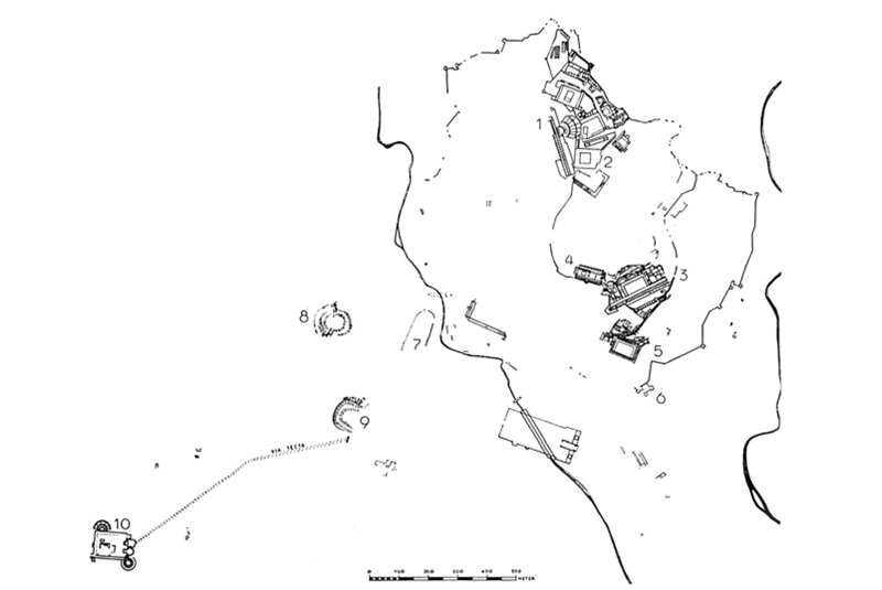 Fig. 6 - Pergamo, Planimetria dell'Asklepeion, seconda metà del IV secolo a.C. / Pergamum, General Plan of the Asklepeion, second half of the 4th century BC.
