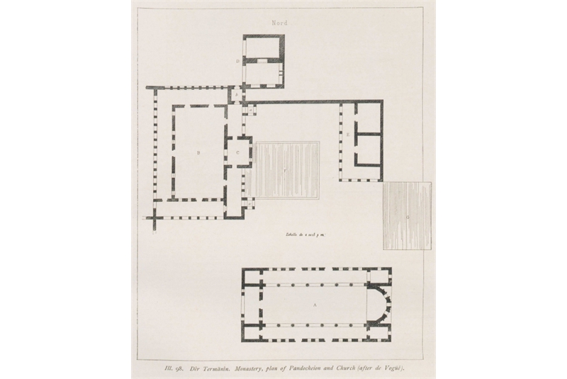 Fig. 18 - Xenodochio di Termanin (Siria), IV sec. d.C., planimetria / Xenodochio of Termanin (Syria), 4th century AD, plan.