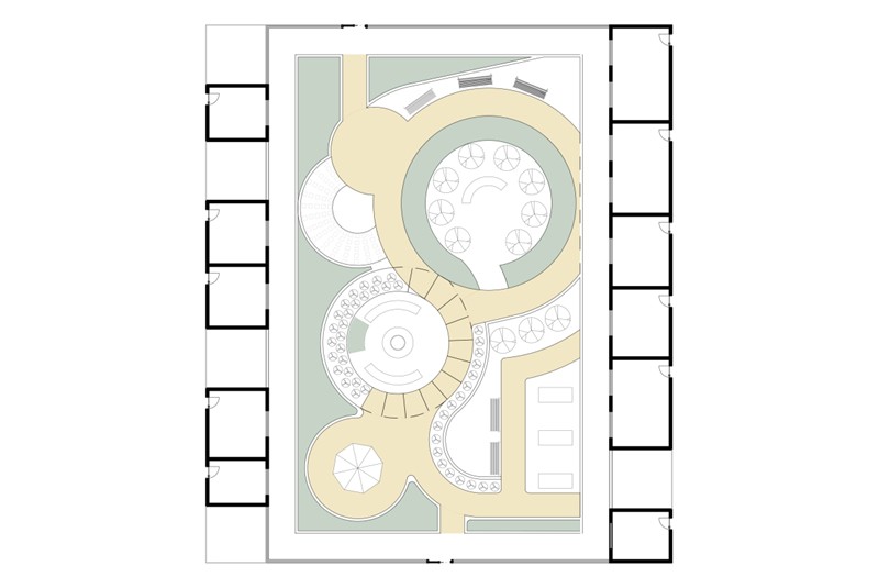 Fig. 10
Studio per giardino curativo modello superHub.
&copy;UALab, Ricerca UNIPR