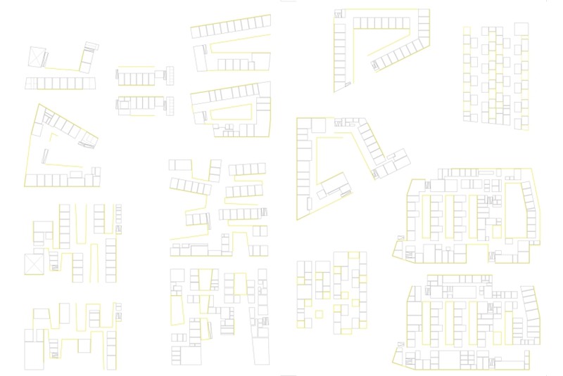 Fig. 12
estudio_entresitio, 3*1, Centri di assistenza sanitaria a Madrid, Centro sanitario di SanBlas 2005-07; Centro sanitario di Usera 2005-09; Centro sanitario di Villaverde 2007-10. Barre programmatiche: stanze e patii.
&copy; estudio_entresitio.