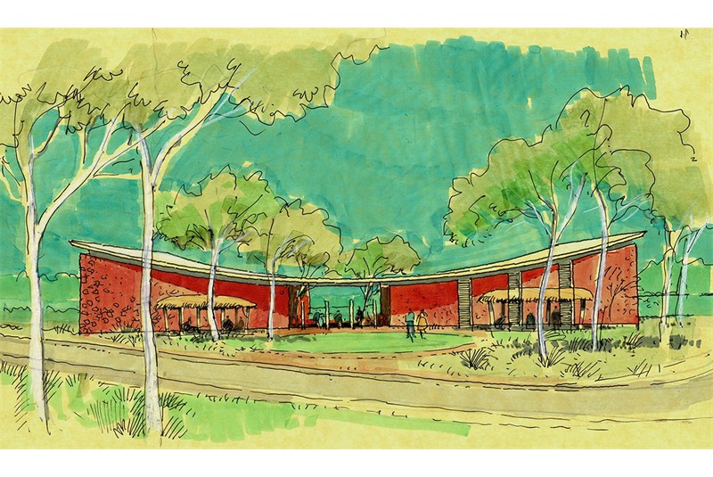 Fig. 3
David Kaunitz, Ka Wai Yeung, PAMS healthcare center, Newman, Australia. Sketches.
&copy; Robert Frith - Acorn Photo