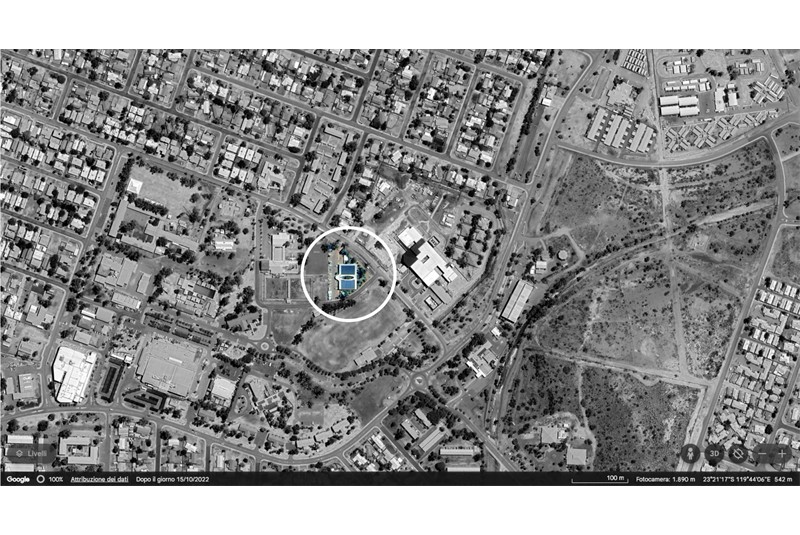 Fig. 5
David Kaunitz, Ka Wai Yeung, PAMS healthcare center, Newman, Australia. Location of the social-health center in an urban services hub in Newman.
© Google maps