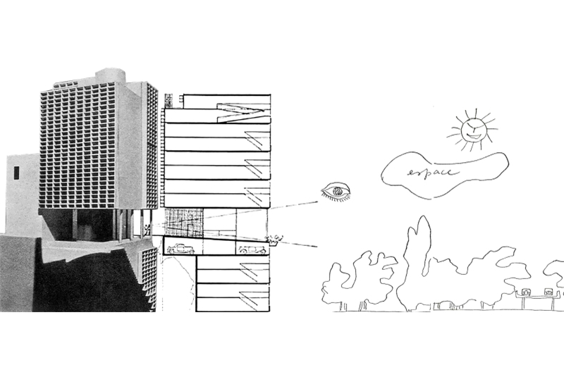 Fig. 12
Collage of the model and section
of Le Corbusier's Ponsik building.
©Manlio Michieletto. Fig. 12
Collage of the model and section
of Le Corbusier's Ponsik building.
©Manlio Michieletto.