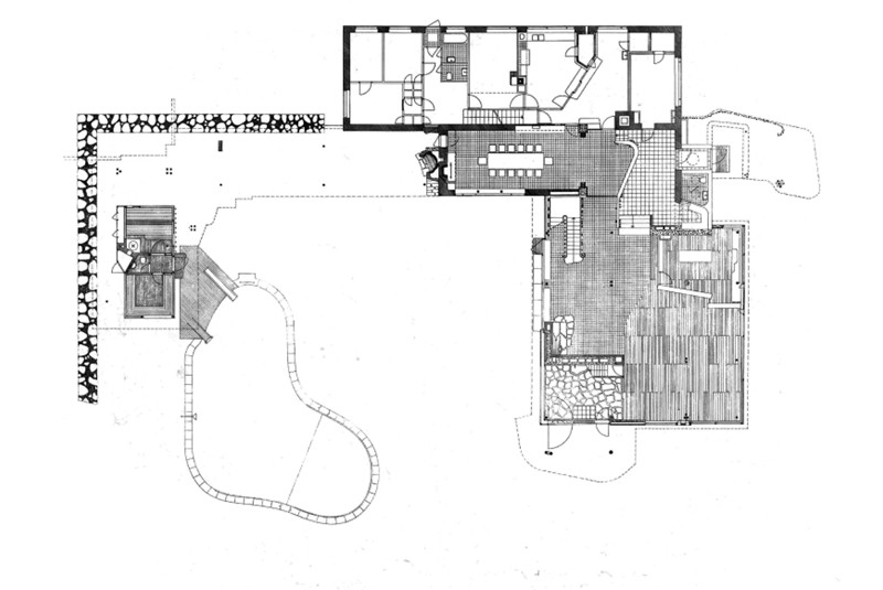 Fig. 7
A.Aalto Villa Mairea (1938-39),
Pianta quota piano terreno