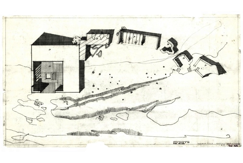Fig. 12
A.Aalto Casa a Muuratsalo
(1952-53), Planimetria generale.