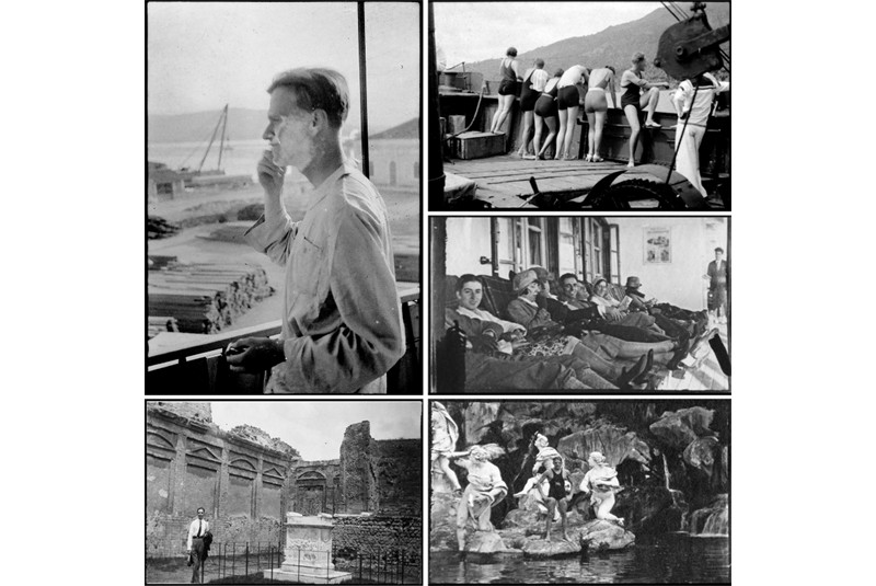 Fig. 1
Photographs from the 1926 journey (APB, photographic collection) depict playful moments during the crossing on the Biancamano, as well as ancient sites and buildings that inspired the drive towards modernity. Included are also the first two female Polytechnic architects, who graduated in 1928.
