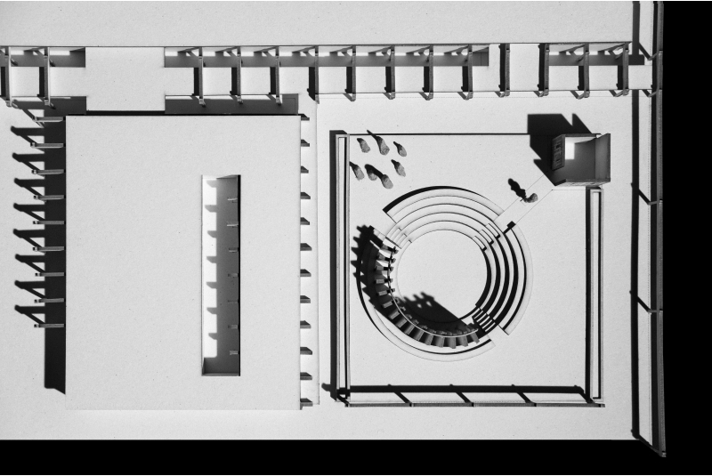 Fig. 7
Vista del modello (zenitale). Fig. 7
Vista del modello (zenitale).