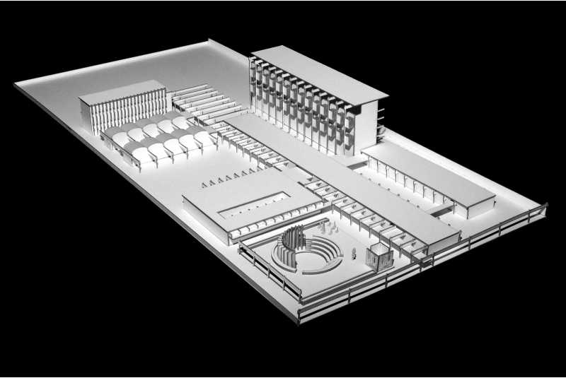 Fig. 8 View of the model (from the south east).