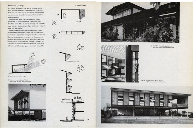 Fig. 2
Edwin Maxwell Fry, Jane Drew,
Tropical Architecture in the Dry
and Humid Zones, Batsford,
Londra, 1964, p. 54-55.