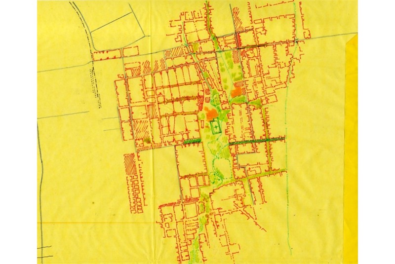 Fig. 2
El Obeid: Urban Redevelopment
Project Setting Sketch, drawing
by Corrado Giannini (2007).